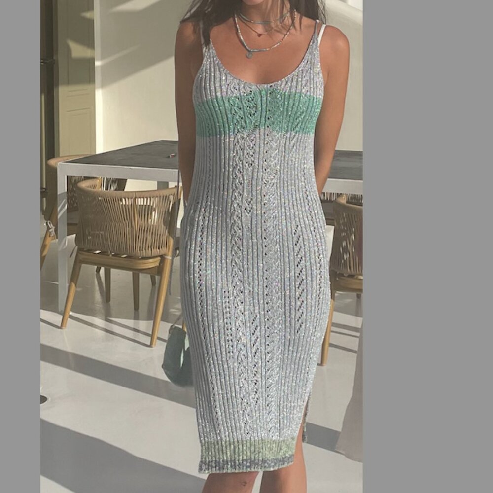 Zadig & Voltaire metallic knit dress